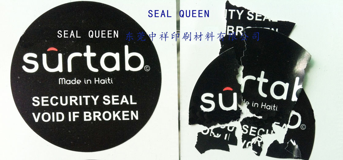 Custom Die Cut Vinyl Sticker Paper Rolls Self Destructive Label For High Value Packages