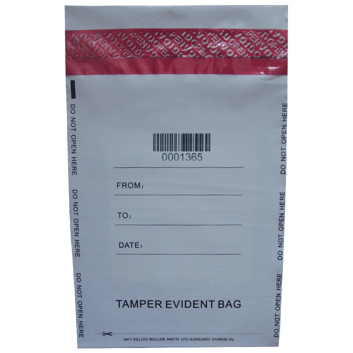 Plastic Security Tamper Evident Bag Document Courier Bag For Transportation